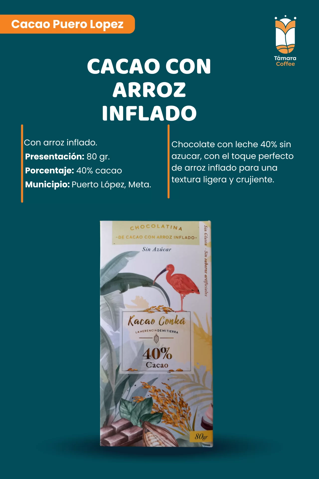 Chocolatina Conka 40% cacao