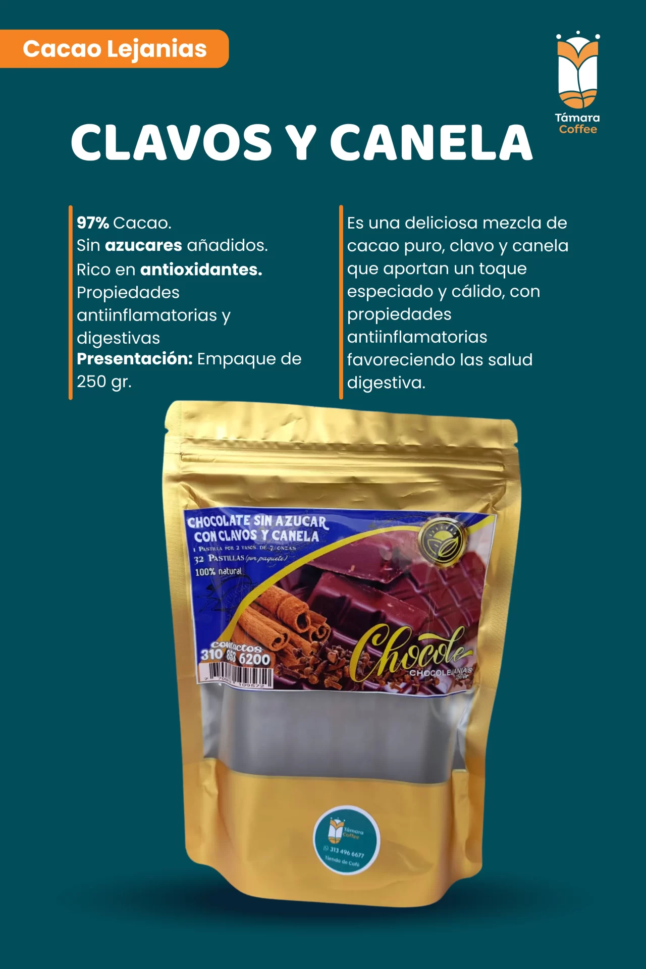 Chocolate clavos y canela