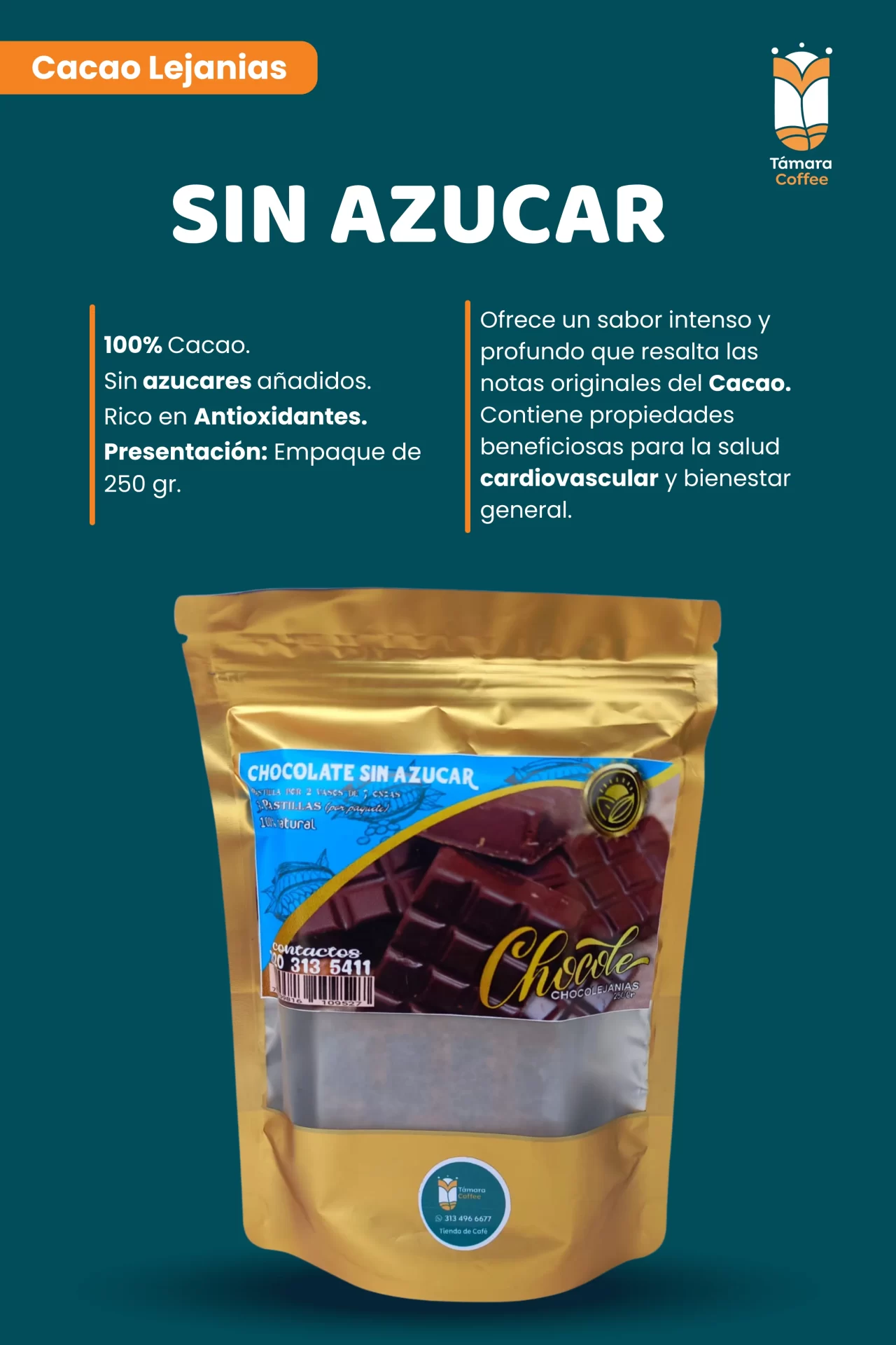 Chocolate sin azúcar